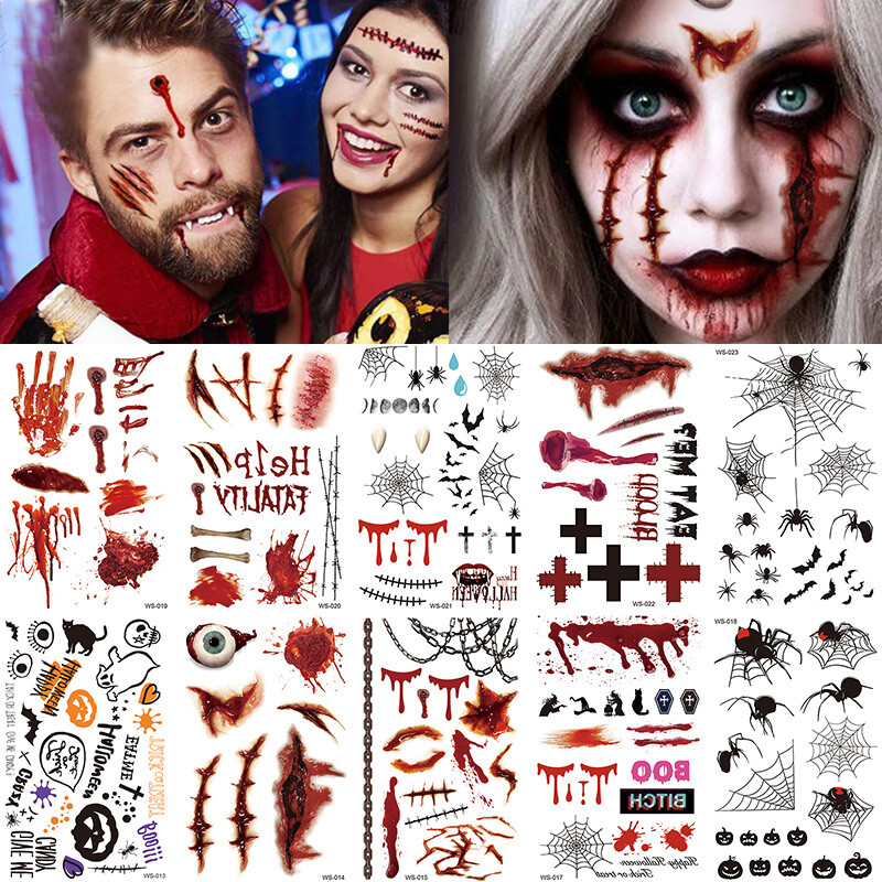 Halloween Prank Makeup Temporary Tattoo