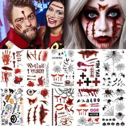 Halloween Prank Makeup Temporary Tattoo