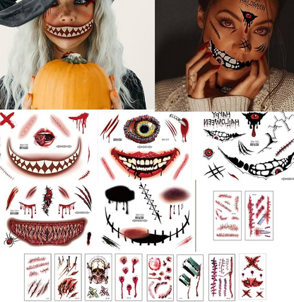 Halloween Prank Makeup Temporary Tattoo