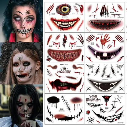 Halloween Prank Makeup Temporary Tattoo