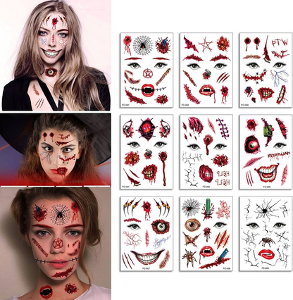 Halloween Prank Makeup Temporary Tattoo