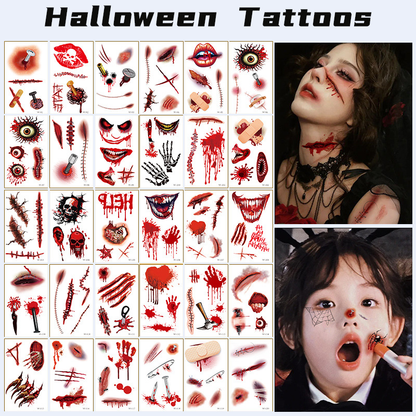 Halloween Prank Makeup Temporary Tattoo