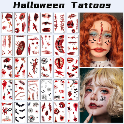 Halloween Prank Makeup Temporary Tattoo